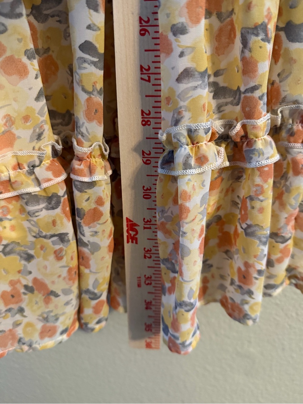 NWT Petal & Pup Rachel Dress -Floral Smocked Tiered Dress - Peach Floral Size 0 - Picture 8 of 12